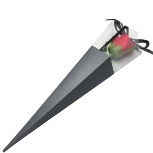Rose Box Black | Single Rose Packaging